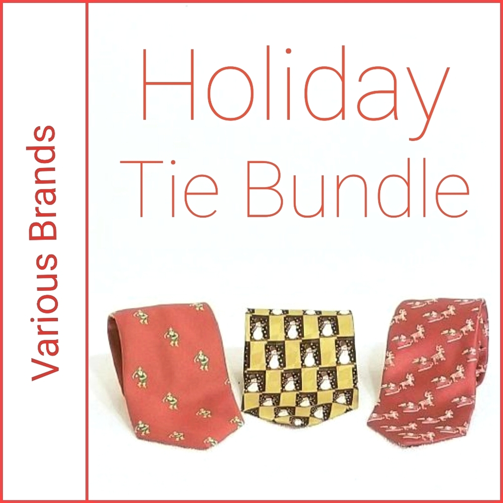 Christmas Holiday 3 Tie Bundle - Various Brands